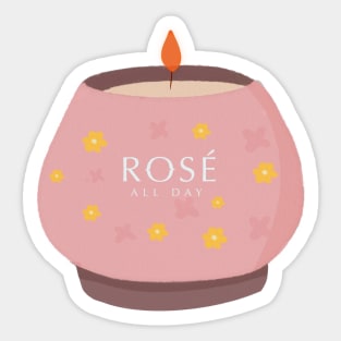 Candle Rose all day! Sticker